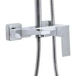 Душова система універсальна Qtap Gemini на три споживача (з виливом) QTGEM111CRW45687 Chrome/White, Білий - мініатюра 2