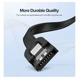 Кабель для передачі даних SATA 3 Data Cable 0.5m 90° corner US217 Black Ugreen (30797) - мініатюра 3