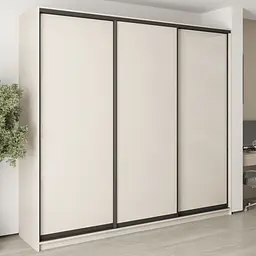 Шафа-купе тридверна MebelStar Уні BG 3ДСП 260x45x240 см Кашемір (MBS-7706)