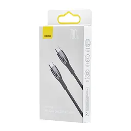 Кабель Baseus Glimmer Series Fast Charging Data Cable Type-C to Type-C 100W 1m Black - мініатюра 2