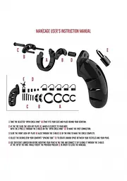 Пояс вірності для чоловіків ManCage 05 Chastity Cage чорний - мініатюра 4