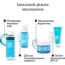Потрійна міцелярна вода для обличчя Neutrogena Hydro Boost 400 мл (90779400) - мініатюра 8