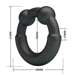 Ерекційне кільце Crazy Bull Meco 6.1 см чорний - мініатюра 3