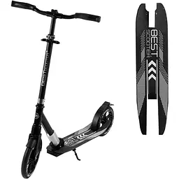 Самокат алюмінієвий Best Scooter ЦБ-00250418 чорно-білий - мініатюра 2
