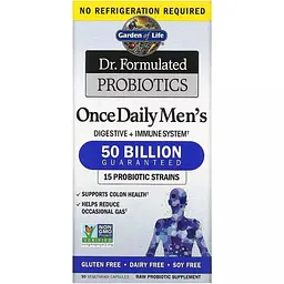 Пробіотики для чоловіків Garden of Life Probiotics Once Daily Men's 50 млрд КУО 30 вегетаріанських капсул