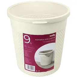 Відро для сміття МVM, 9 л, бежеве (BIN-09 9L BEIGE)