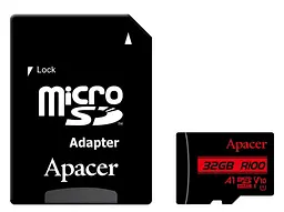 Карта пам'ятi microSDHC 32GB U1 V10 A1 R100 + adapter (100/10 MB/s) Apacer teh0022584