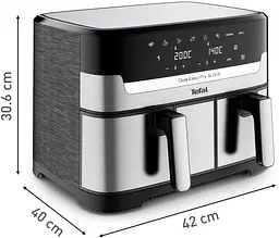 Мультипіч (аерофритюрниця) Tefal Dual Easy Fry&Grill Air Fryer EY905D10 UA - мініатюра 3
