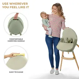 Стільчик для годування 2 в 1 Kinderkraft Fini 2 Green (KHFINI02GRE0000) - мініатюра 4