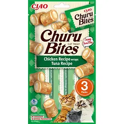 Ласощі для котів INABA Churu Bites подушечки курка та тунець 3 шт по 10 г