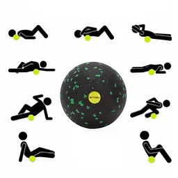 Масажний м'яч Actiget EPP 8 см ACT0096 Black/Green - мініатюра 5
