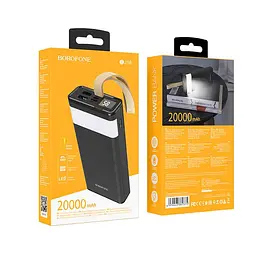 Зовнішній акумулятор Borofone BJ18 Coolmy 6974443381375 20000mAh чорний - мініатюра 6