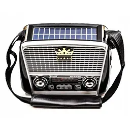 Радіоприймач Golon RX-455S Solar із сонячною панеллю чорний