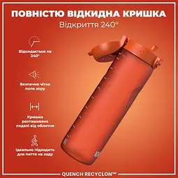 Пляшка для води ION8 1000 мл (ЕКО пляшка) BPA Free Hearty Orange (I8RF1000HORG) - мініатюра 4