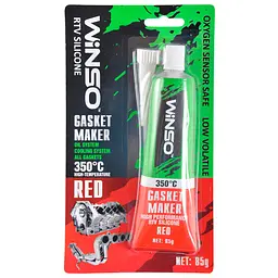 Герметик силіконовий Winso GASKET MAKER RED високотемпературний +350⁰С червоний 85г 310200