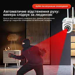 IP-камера поворотна XON SmartCam Wi-Fi 1080P (UCWEW21VW 7409) Біла - мініатюра 8