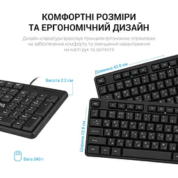 Клавіатура OfficePro SK166 USB Black (SK166) - мініатюра 5