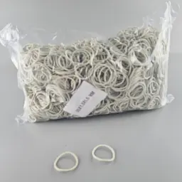 Банківські гумки, Plast, №30, білі, 1,5 мм, діаметр 30 мм, 1 кг, для фіксації грошей і касової роботи - мініатюра 3