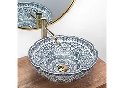 Умивальник Rea Vivien 42,5x42,5 blue (REA-U5666), Глянцева - мініатюра 2