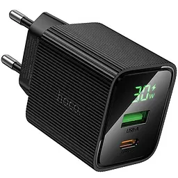 МЗП Hoco CS84A Excellent with digital display PD30W+QC3.0 (1USB-A/1C) Black - мініатюра 3