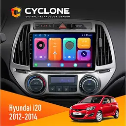 Штатна магнітола Hyundai i20 2012-2014 Cyclone C9-001 2x32 CPL Cyclone (НФ-00004322)