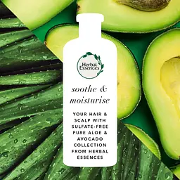 Безсульфатний бальзам-ополіскувач Herbal Essences Алое та масло авокадо для чутливої шкіри голови 275 мл - мініатюра 6