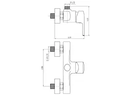 Змішувач для душу Brinex 40W 010 (k40) BRIN40W010 - мініатюра 2