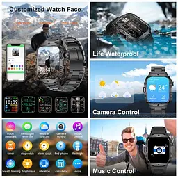 Розумний смарт годинник Smart Expert Nano Steel + 2 ремінця (Чорний) - мініатюра 9