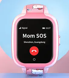Дитячий смарт годинник Lemfo DF71 з GPS трекером, 4G SIM-картою, відеодзвінками, функцією прослуховування, кнопкою SOS, камерою та вологозахистом IP67 Рожевий - мініатюра 9