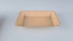 Лоток з харчового картону, 400 мл, 225x135x25 мм, KRAFT, 25 штук, для готових страв, снеків, випічки та доставки - мініатюра 3