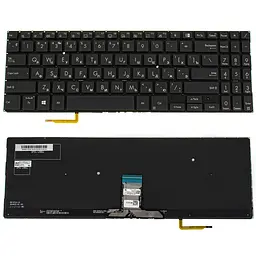 Клавіатура для ноутбука ASUS (P3540 series) rus, black, без фрейму, підсвічування клавіш
