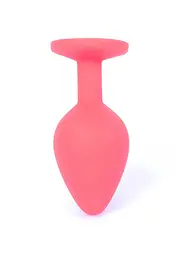 Анальна пробка - Jewellery Silicone Red Plug M Blue - мініатюра 8