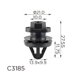 Кліпса кріплення карти дверей VOLKSWAGEN AUDI SEAT SKODA (3AA-868-243-A 3AA868243A 12447) (C3185) - мініатюра 2
