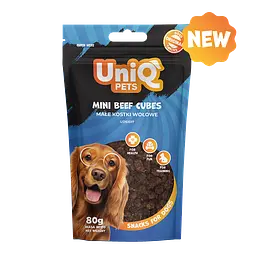 Ласощі для собак UniQ PETS Міні кубики з яловичини, 80 г - мініатюра 4