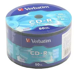 Диск Verbatim CD-R 700Mb 52x Wrap 50 ПК (43787) (5959120)
