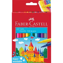 Фломастери Faber-Castell Замок Felt tip pen Castle у картонній коробці 12 кольорів (31677)