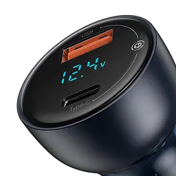 Адаптер автомобільний Baseus Particular Digital Display QC+PPS 2 вихода дисплей (CCKX-C0A) - мініатюра 6