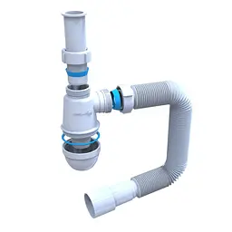 Напівсифон SantehPlast LN-00.06 G 1 1/4" Лотос-міні з гнучкою трубою 32х40/50 30412 - мініатюра 2