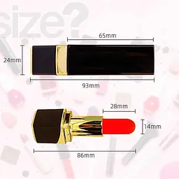 Вібратор для клітора "Секретна помада" 10 режимів USB 9,5 см Чорний K0927-2 - мініатюра 10