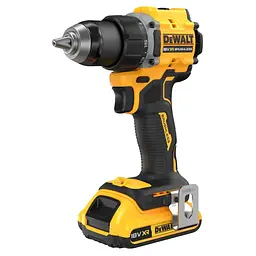 DeWALT Шурупокрут-дриль акумуляторний DeWALT XR Li-Ion 18В акб 2х2А·рік 74Нм 0-450·0-1650об/хв кейс TSTAK, ЗП 1.12кг