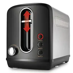 Тостер Gorenje T 1100 CLBK на 2 тости сріблясто-чорний (732749) - мініатюра 5