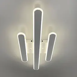 Стельова LED люстра в білому корпусі 62х25х6 см | Line F | Арт. 6203-3 WT - мініатюра 3
