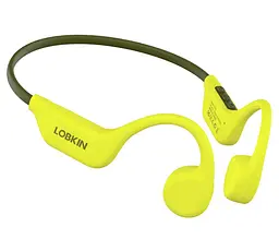 Спортивні кісткові бездротові навушники LOBKIN K21 з Bluetooth 5.4, Open Ear, мікрофоном, IPX5 жовто-коричневі