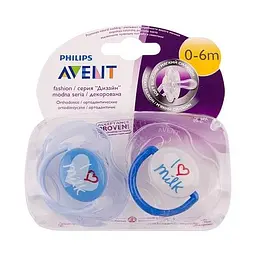Пустушка Philips Avent Classic I love, 0-6 місяців, блакитний, 2 шт. (SCF172/50) - мініатюра 4