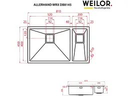 Кухонна мийка Weilor Allerhand WRX DB8145 - мініатюра 5