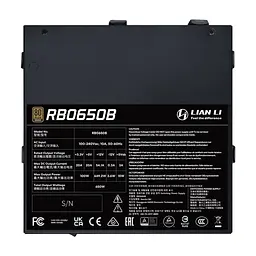Блок живлення Lian Li 650W RB0650B (G9P.RB0650B.B000.EU) - мініатюра 2