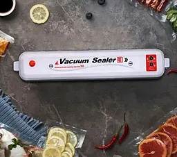 Вакуумний пакувальник NEW Vacuum Sealer ZWPA-001 вакууматор білий із помаранчевим - мініатюра 3