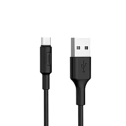 USB Cable Hoco X25 Soarer MicroUSB Black 1m