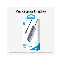 Концентратор Vention USB-C 7-in-1 USB-C PD + USB 3.2 + USB 3.0 + USB 2.0 + RJ45 + SD/TF + HDMI 0.15m (TGUHB) - мініатюра 12