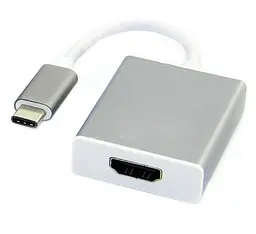 Переходник USB 3.1 Type-C --> HDMI (F), серебристый - миниатюра 3